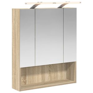 vidaXL Vannitoa peeglikapp Sonoma tamm 60 x 14.5 x 70 cm Tehispuit