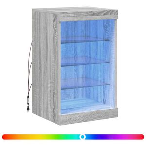 vidaXL puhvetkapp LED-tuledega, hall Sonoma tamm, 41 x 37 x 67 cm