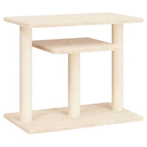 vidaXL kassi kraapimispuu platvormidega, kreemjas, 62,5 cm