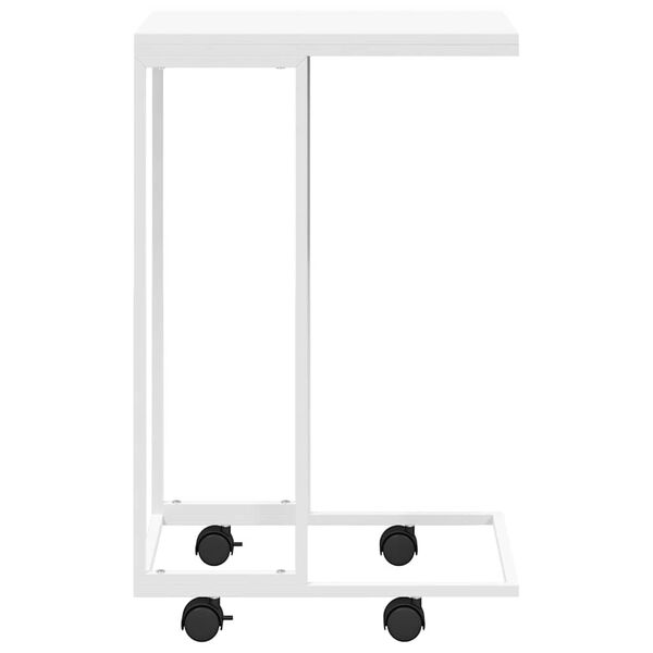 vidaXL lisalaud ratastega, valge, 40 x 30 x 63,5 cm, tehispuit