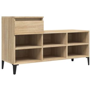 vidaXL kingakapp, Sonoma tamm, 102x36x60 cm, tehispuit
