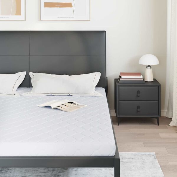 vidaXL Madrats Valge 200 x 200 cm Žakaarkangas