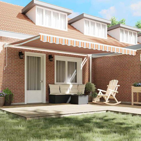 vidaXL Käigukohandatav varikatus Mitmevärviline 450 × 300 cm