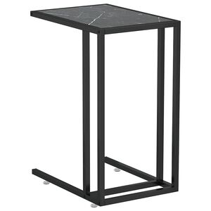 vidaXL arvuti lisalaud, must marmor, 50x35x65 cm, karastatud klaas