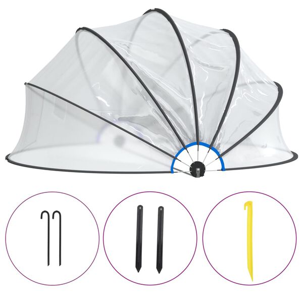 vidaXL basseinikuppel, 500 x 250 cm