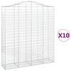 vidaXL kaarekujulised gabioonkorvid 10 tk, 200x50x220/240 cm, raud