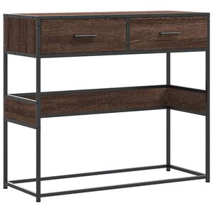 vidaXL konsoollaud pruun tamm 90x35x80 cm Engineered Wood