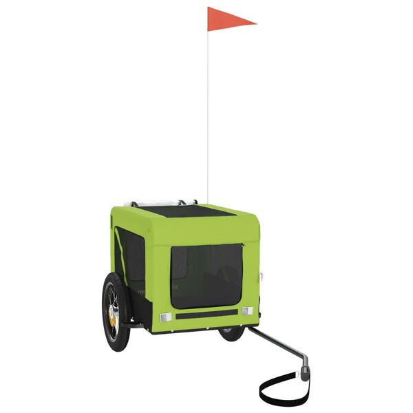 vidaXL lemmiklooma ratta j&auml;relk&auml;ru, roheline, must, oxford kangas/raud