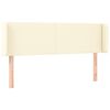 vidaXL LED-voodipeats, kreemjas, 147x16x78/88 cm, kunstnahk