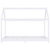 vidaXL lastevoodi raam valge, männipuit, 70 x 140 cm