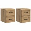 vidaXL Seinale kinnitatav &ouml;&ouml;tis 2 pcs Artisan tamm 34,5 x 33 x 40 cm