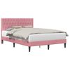 vidaXL Voodi raam peaga Roosa 140 x 200 cm Samet