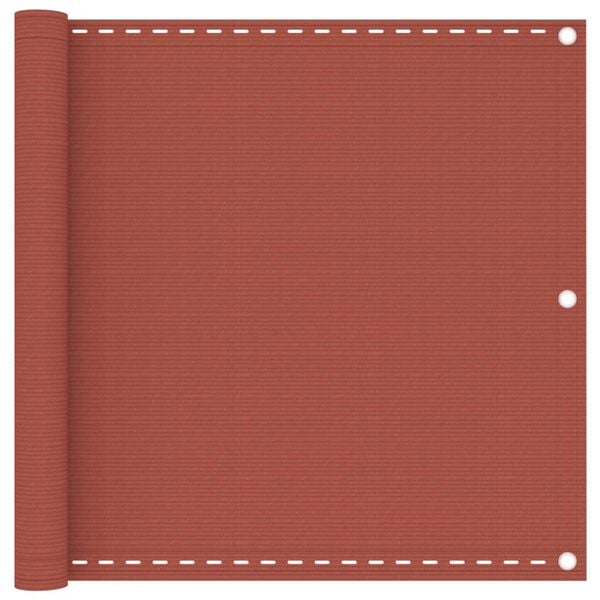 vidaXL rõdusirm, terrakota, 90 x 400 cm, HDPE