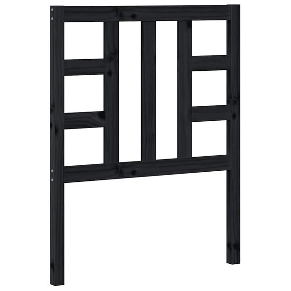 vidaXL voodipeats, must, 81 x 4 x 100 cm, m&auml;nnipuit