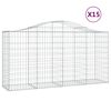 vidaXL kaarekujulised gabioonkorvid 15 tk, 200x50x100/120 cm, raud