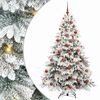vidaXL Tehisj&otilde;ulupuu koos 300 LED-iga Valge 180 cm PE ja PVC
