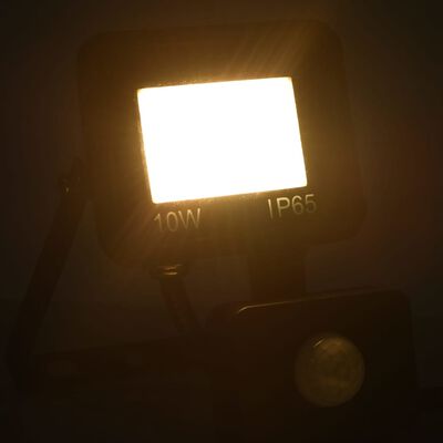 vidaXL anduriga LED prožektor, 10 W, soe valge