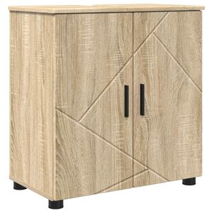 vidaXL Vannitoa kapp Sonoma tamm 61 x 35 x 64 cm Tehispuit & Metall