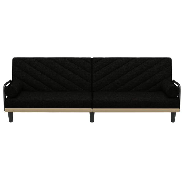 vidaXL diivanvoodi k&auml;etugedega, must, kangas