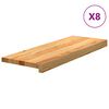 vidaXL trepiastmed 8 tk, helepruun, 70x25x2 cm, tammepuit