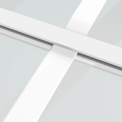 vidaXL liuguks, matt ESG-klaas ja alumiinium, 102,5 x 205 cm, valge