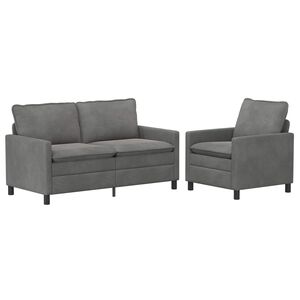 vidaXL Diivanikomplekt 2 pcs Tumehall Samet