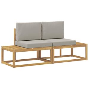 vidaXL V&auml;lim&ouml;&ouml;bel L&otilde;ppdiivan padjaga 2 T&uuml;kk Valge Tugev akatsiapuu