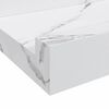vidaXL Seinariiul riiuliga 2 pcs Valge Marmor 115 x 9 x 3 cm Tehispuit