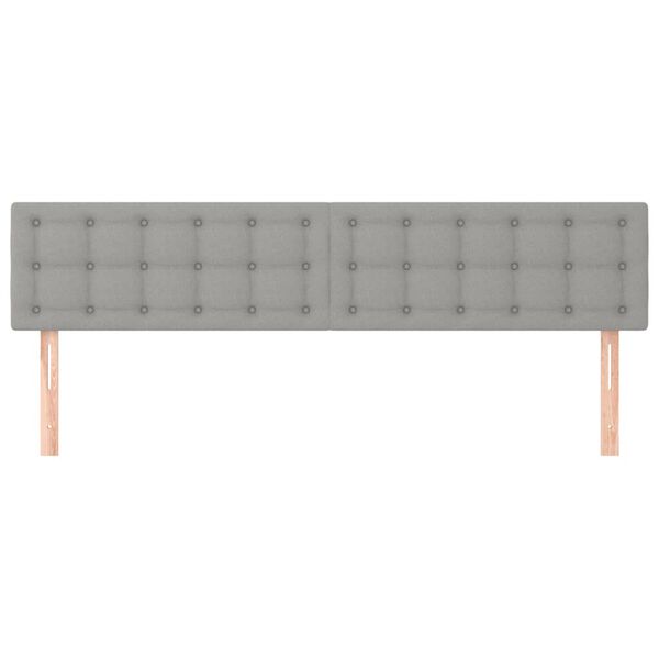 vidaXL voodipeatsid, helehall, 180x5x78/88 cm, kangas