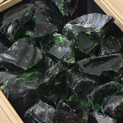 vidaXL gabiooni kivid, klaasist, roheline 60-120 mm, 25 kg