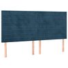 vidaXL peatsiplaat, tumesinine, 160 x 5 x 118/128 cm, samet