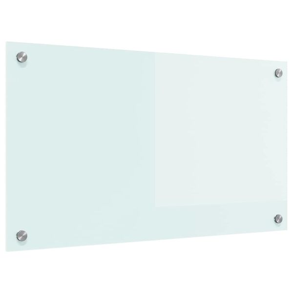 vidaXL Kögi Splashback Valge 70 x 40 cm karastatud klaas