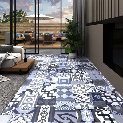 vidaXL iseliimuvad põrandaplaadid 20 tk, PVC, 1,86 m², värviline muster