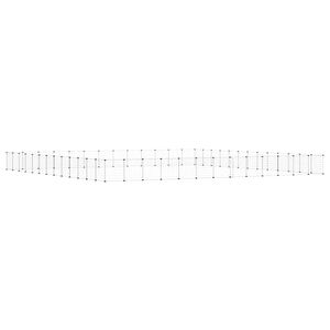 vidaXL 52 paneeliga lemmiklooma aedik uksega, must, 455 x 455 x 35 cm, teras