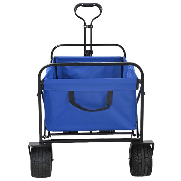 vidaXL Kokkuvolditav K&auml;si Trolley Sinine 89 x 63 x 96 cm