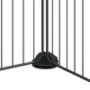vidaXL 8-paneeliga lemmiklooma aedik, must, 35 x 35 cm, teras
