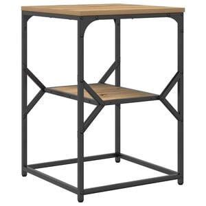 vidaXL K&uuml;lglaud K&auml;sit&ouml;&ouml;puu 41 x 40 x 60 cm T&ouml;&ouml;deldud puit ja teras
