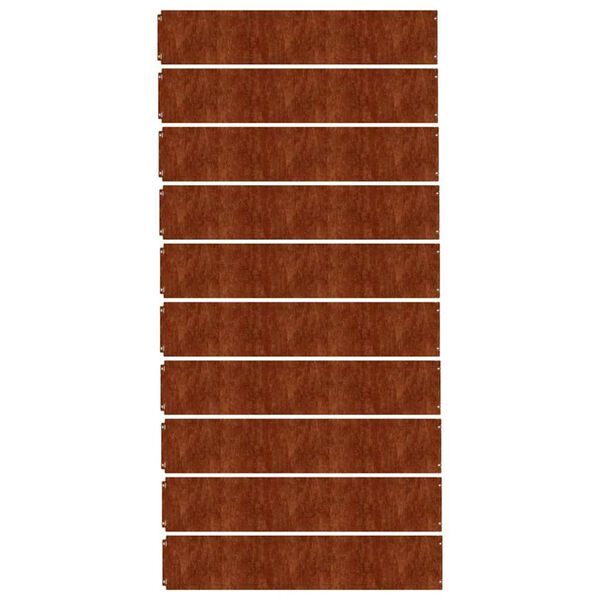 vidaXL murupiirded 10 tk, 20x103 cm, painduv Corten teras