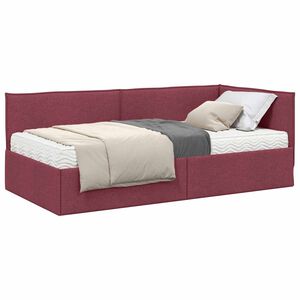 vidaXL Nurgavoodi raam koos madratsiga peaga 2 pcs Hall Samet