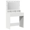 vidaXL Riietumislaud peeglituledega Valge 78,5 x 41 x 135 cm Tehispuit