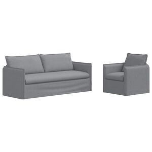 vidaXL Diivanikomplekt 2 pcs Helehall 196 x 82 x 85 cm kangas