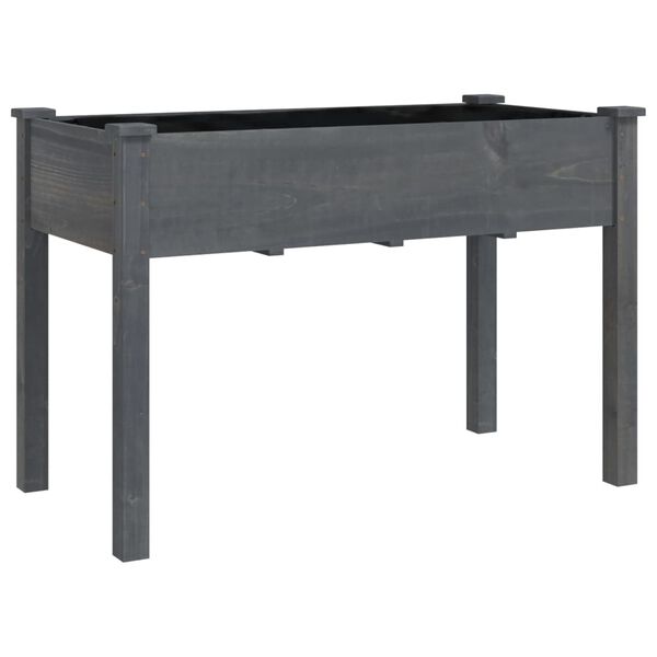 vidaXL voodriga taimelava, hall, 118 x 59 x 76 cm, nulupuit