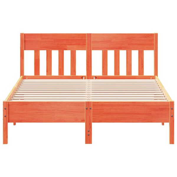 vidaXL voodiraam ilma madratsita, vahapruun, 160 x 200 cm, m&auml;nnipuit