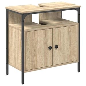 vidaXL Vannitoa kapp ladustamisega Beež 60 x 30 x 60 cm Tehispuit