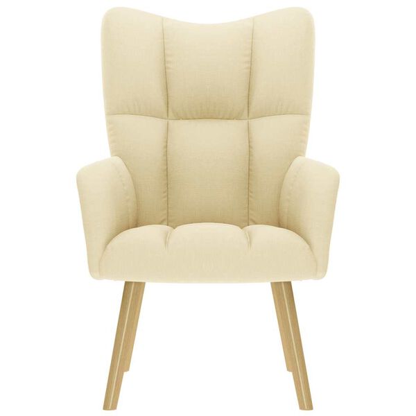 vidaXL puhketool, kreemjas, kangas