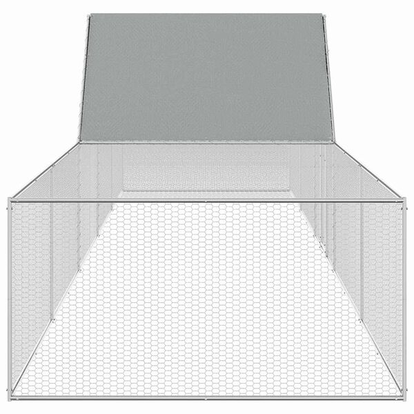 vidaXL kanakuut, 10 x 2 x 2 m, tsingitud teras