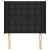 vidaXL voodipeats servadega, must, 93x16x118/128 cm, kunstnahk