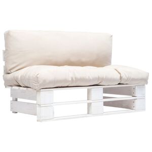 vidaXL kaubaalustest aiadiivan, liivakarva padjad, männipuit