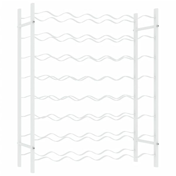 vidaXL veiniriiul 48 pudelile, valge, metall