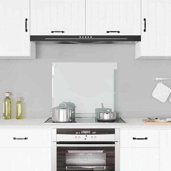 vidaXL köögi pritsmekaitse, läbipaistev, 70 x 60 cm, karastatud klaas